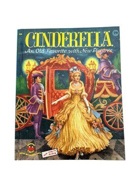 1954 Cinderella Wonder Book Hardcover Illustrated Vintage‎ Childrens Storybook